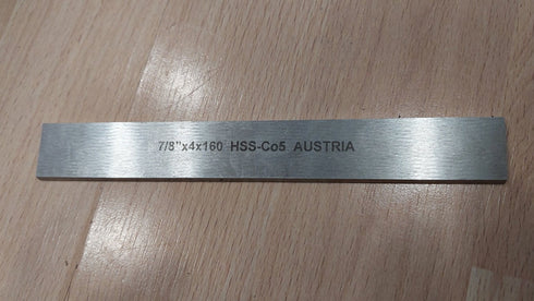 Slitting tool bits 7/8mm x 4mm x 160mm, HSSCo Austria